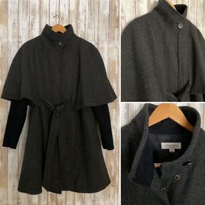 Liz Lange Maternity Wool Cape Cowl Coat XL